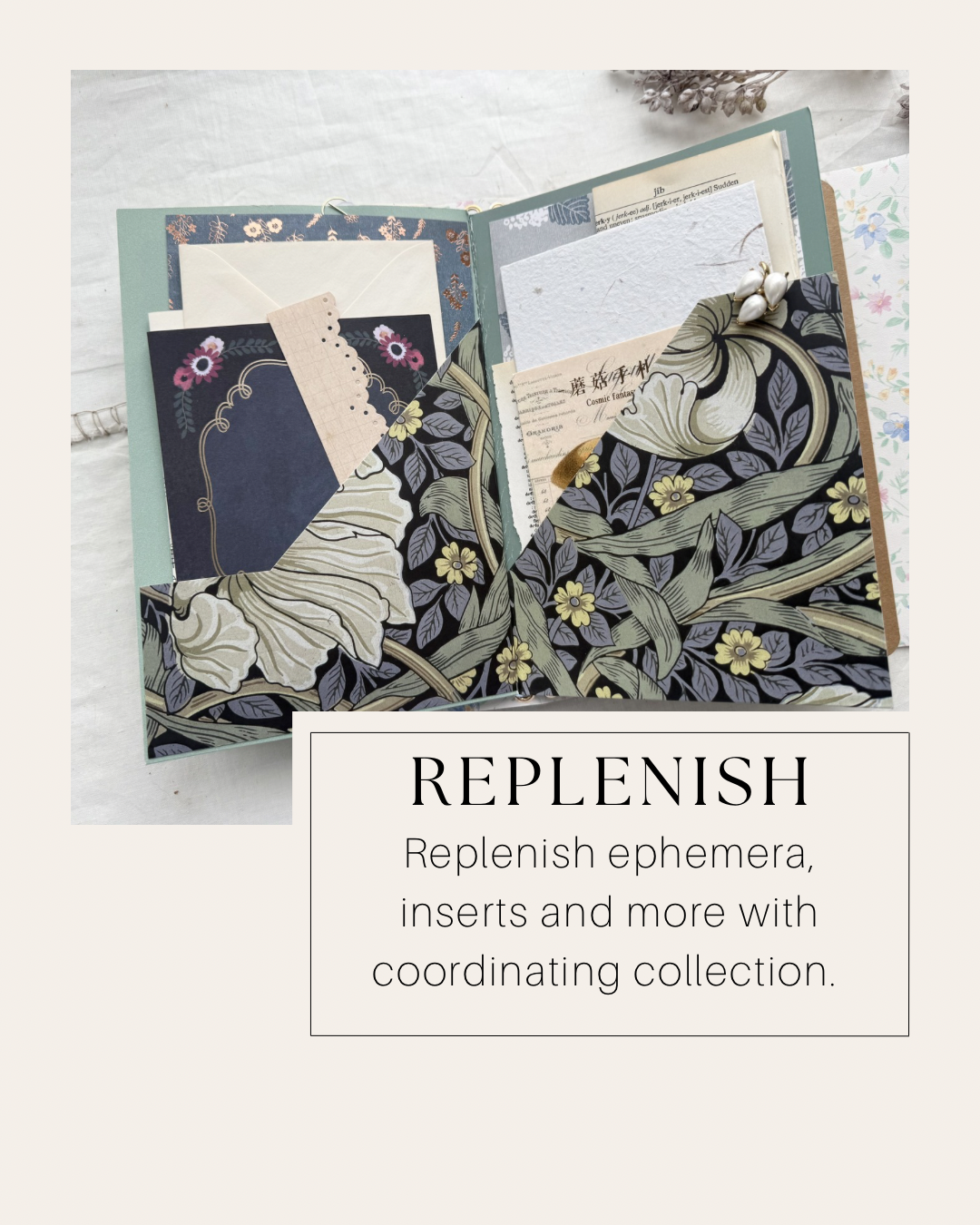 Handmade Refillable Journal + Ephemera