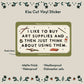 I Like to Buy Art Supplies Waterproof Vinyl Sticker