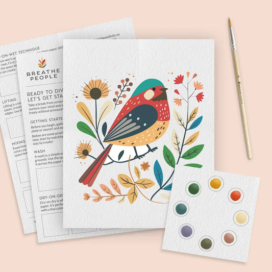 All-in-One Sweet Bird Watercolor Paint Set