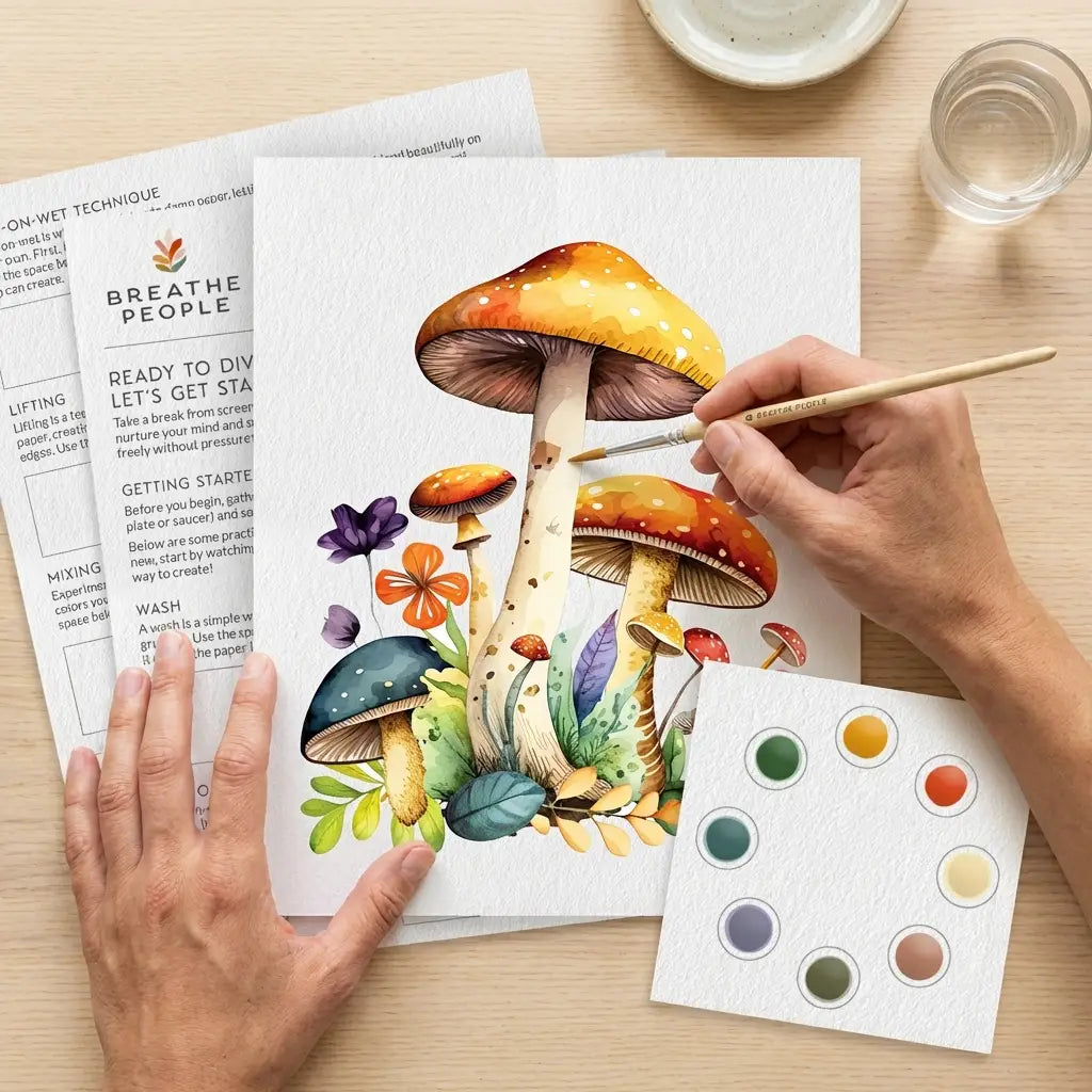 All-in-One Watercolor Kit- Mushrooms Diy Craft Kit