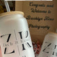 Personalized Frosted Glass Can