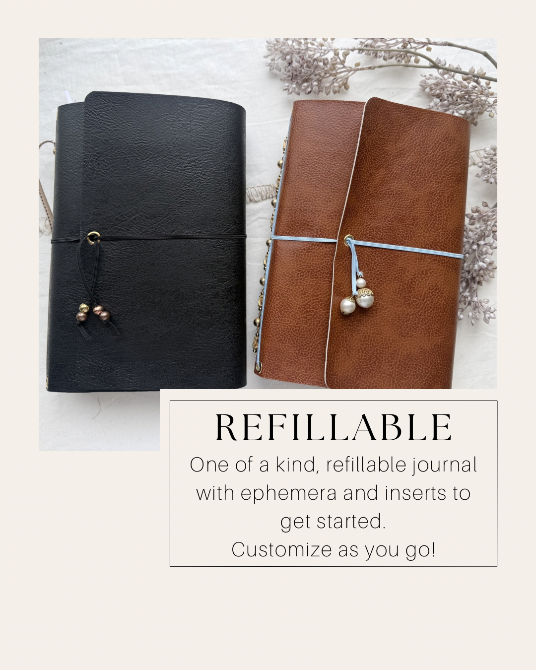 Handmade Refillable Journal + Ephemera