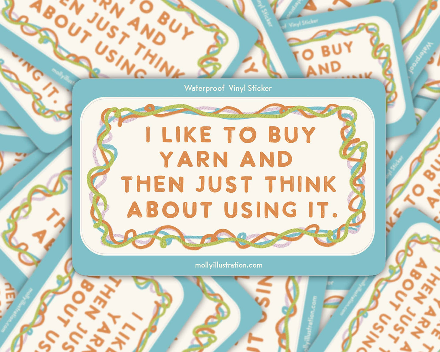 I Like to Buy Yarn Waterproof Vinyl Sticker