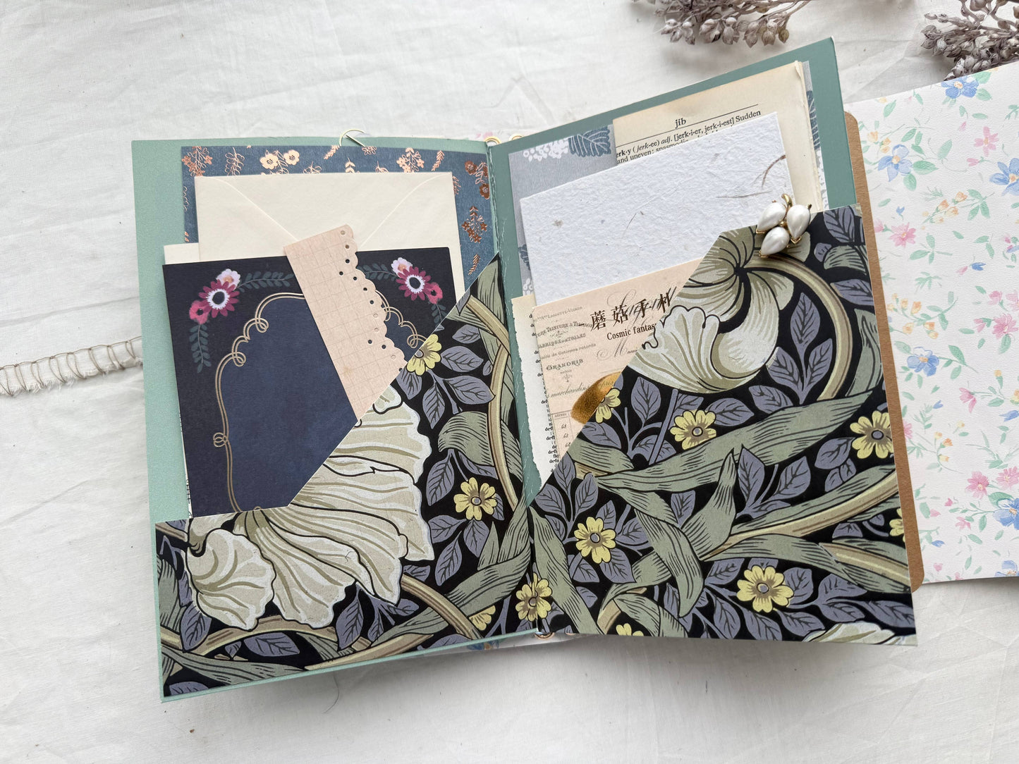 Handmade Refillable Journal + Ephemera