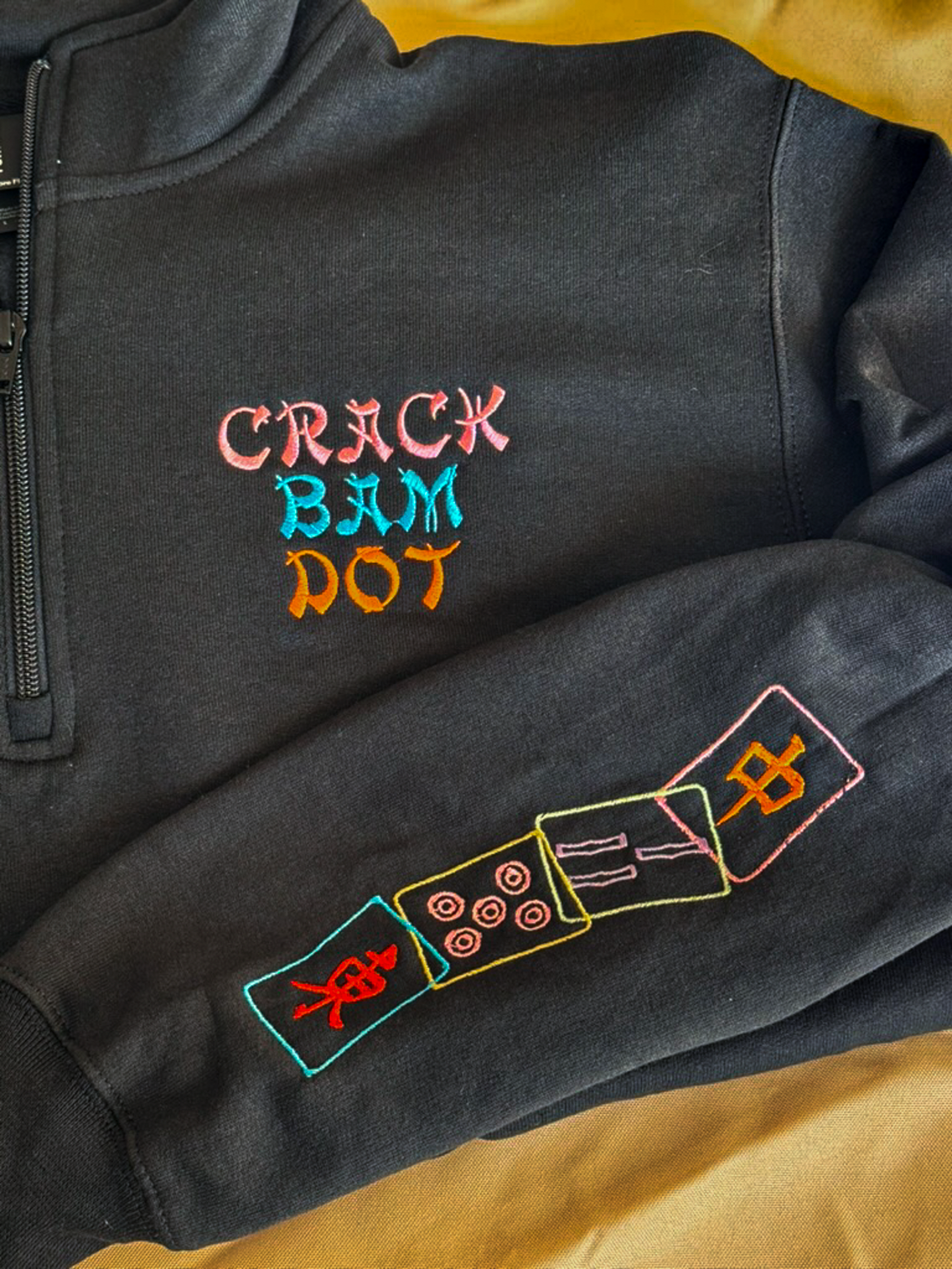 Crack Bam Dot Mahjong Quarter Zip