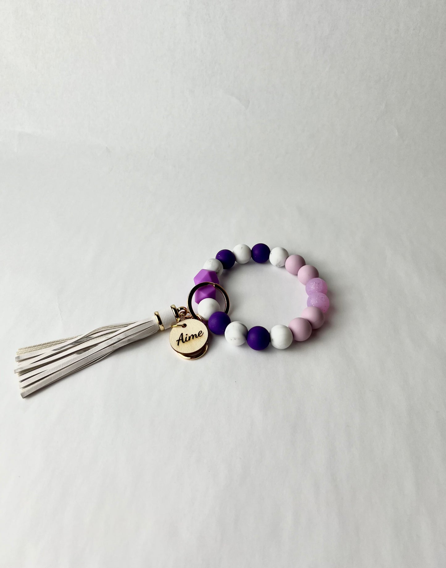 Purple Keychain Wristlet