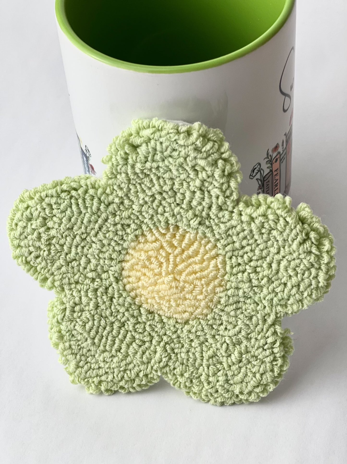 Green Daisy Coaster