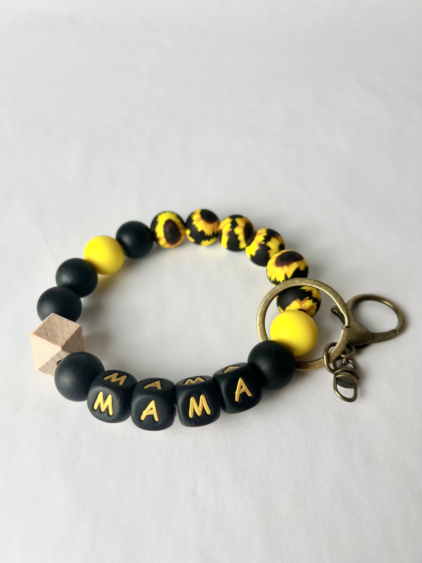 Sunflower Mama Keychain Wristlet