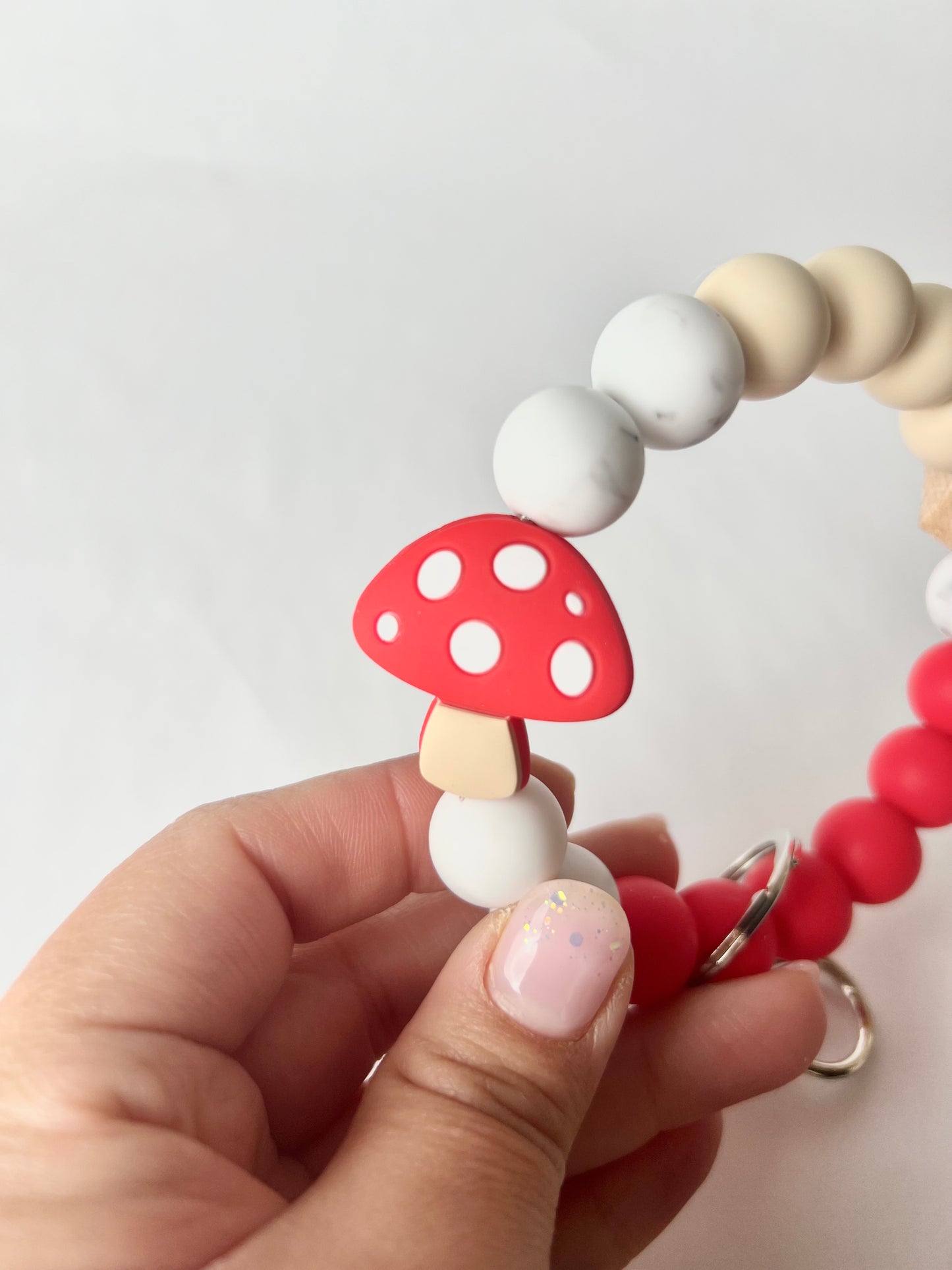 Groovy Mushroom Keychain Wristlet