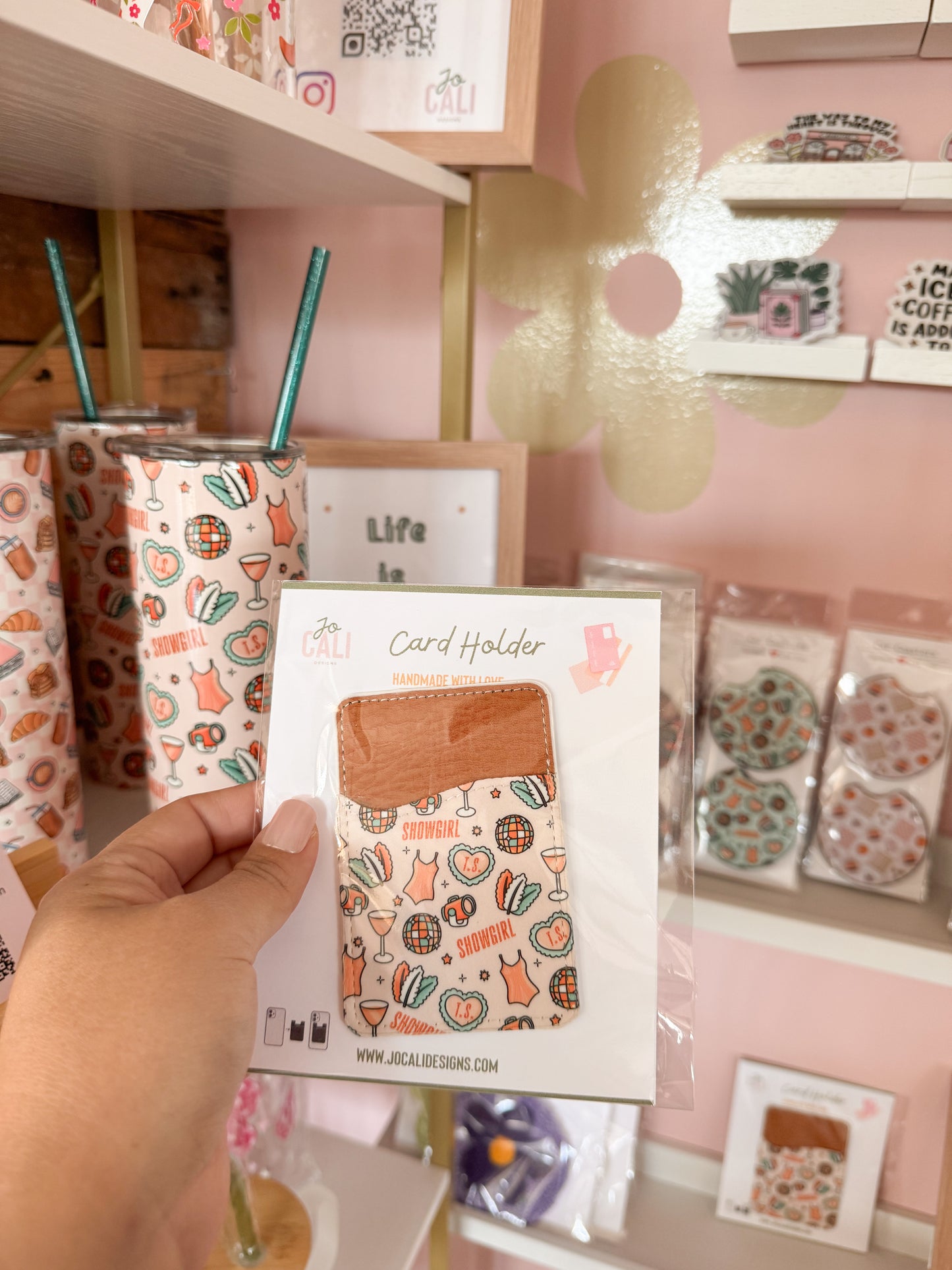 Showgirl Trio Set – Tumbler, Car Coasters & Phone Wallet