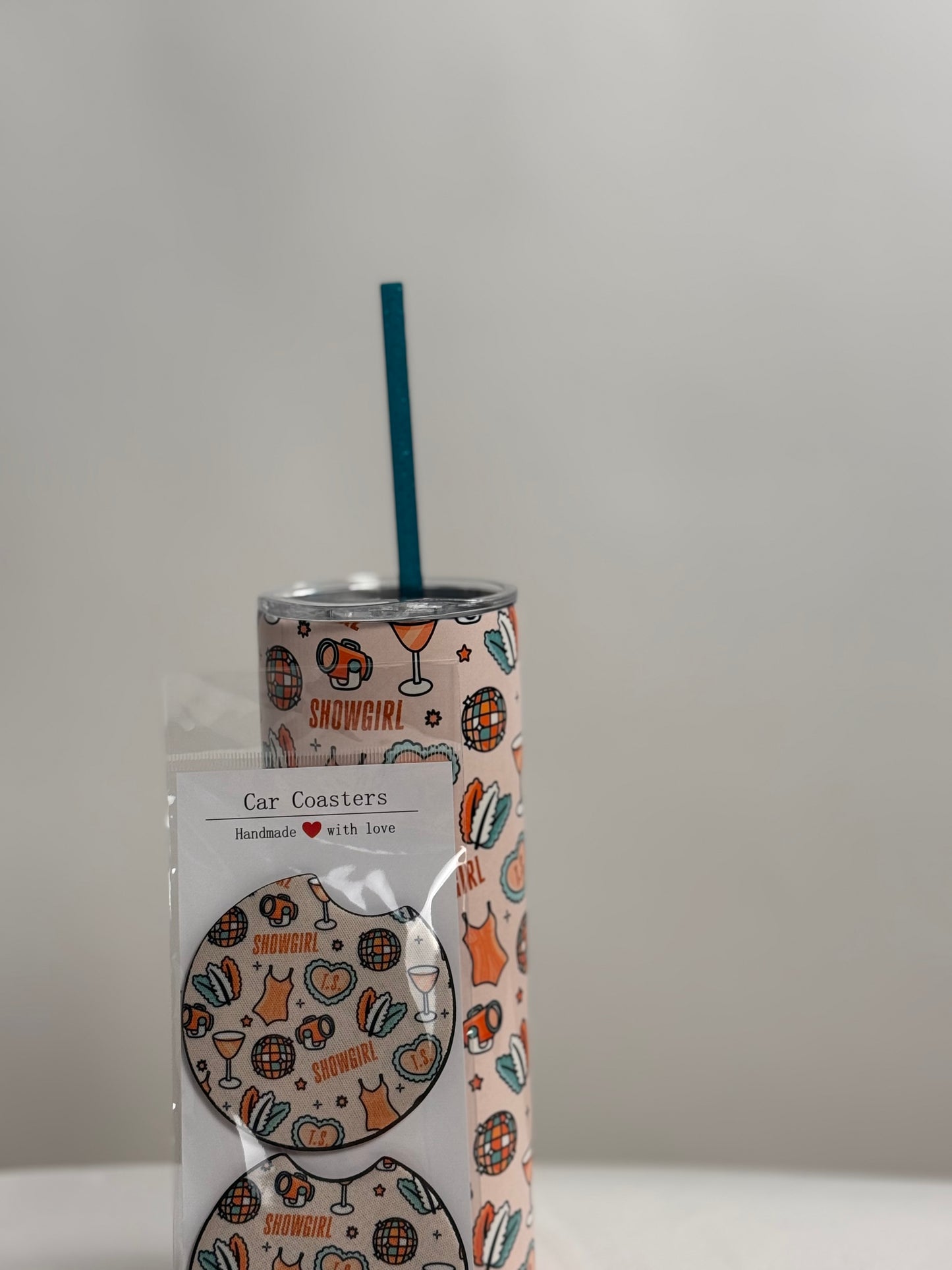 Showgirl Trio Set – Tumbler, Car Coasters & Phone Wallet