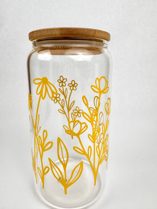 Wildflower Glass Cup