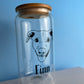 Pet Portrait Personalized Glass Tumbler