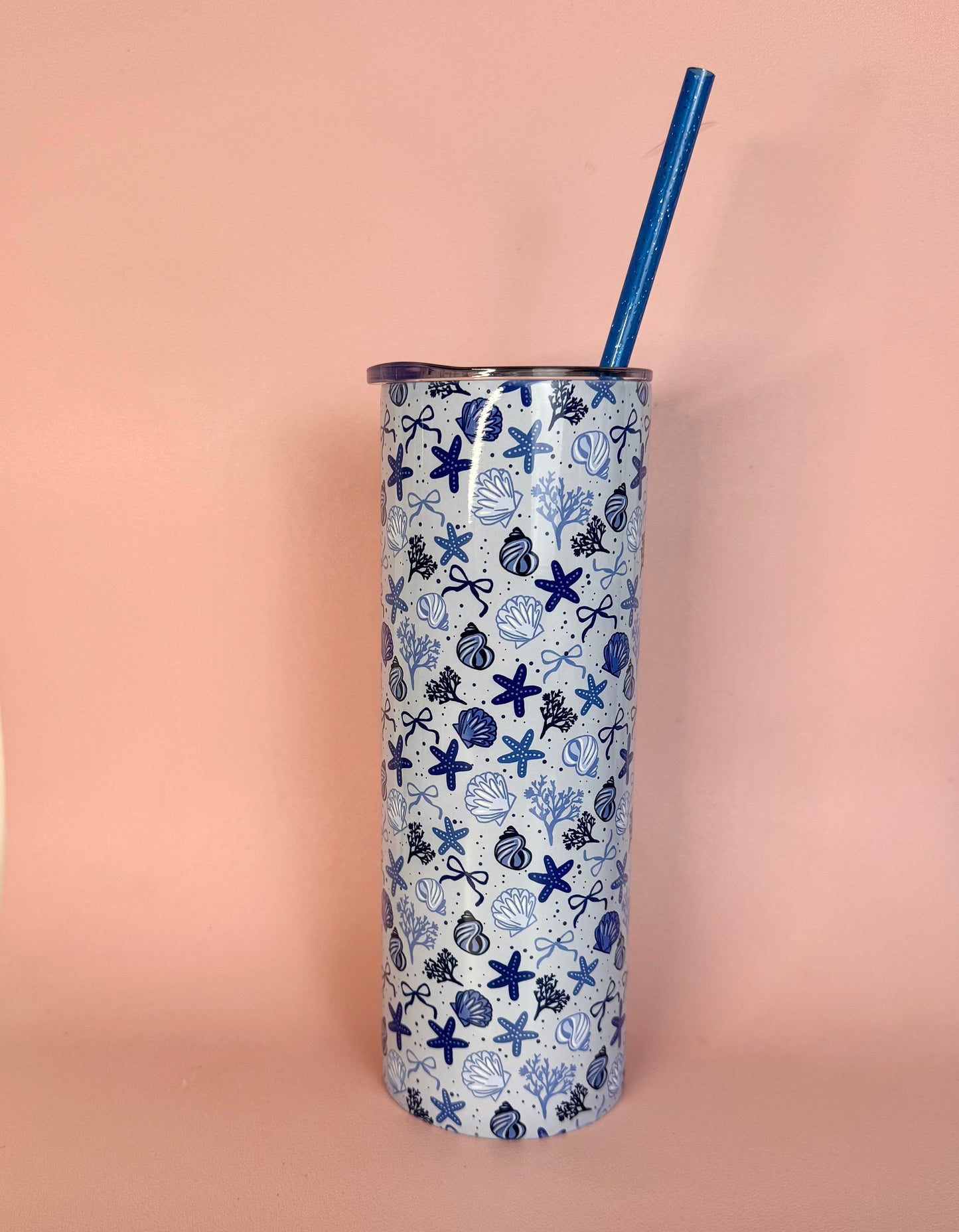Coastal Blue Coquette Insulated Tumbler