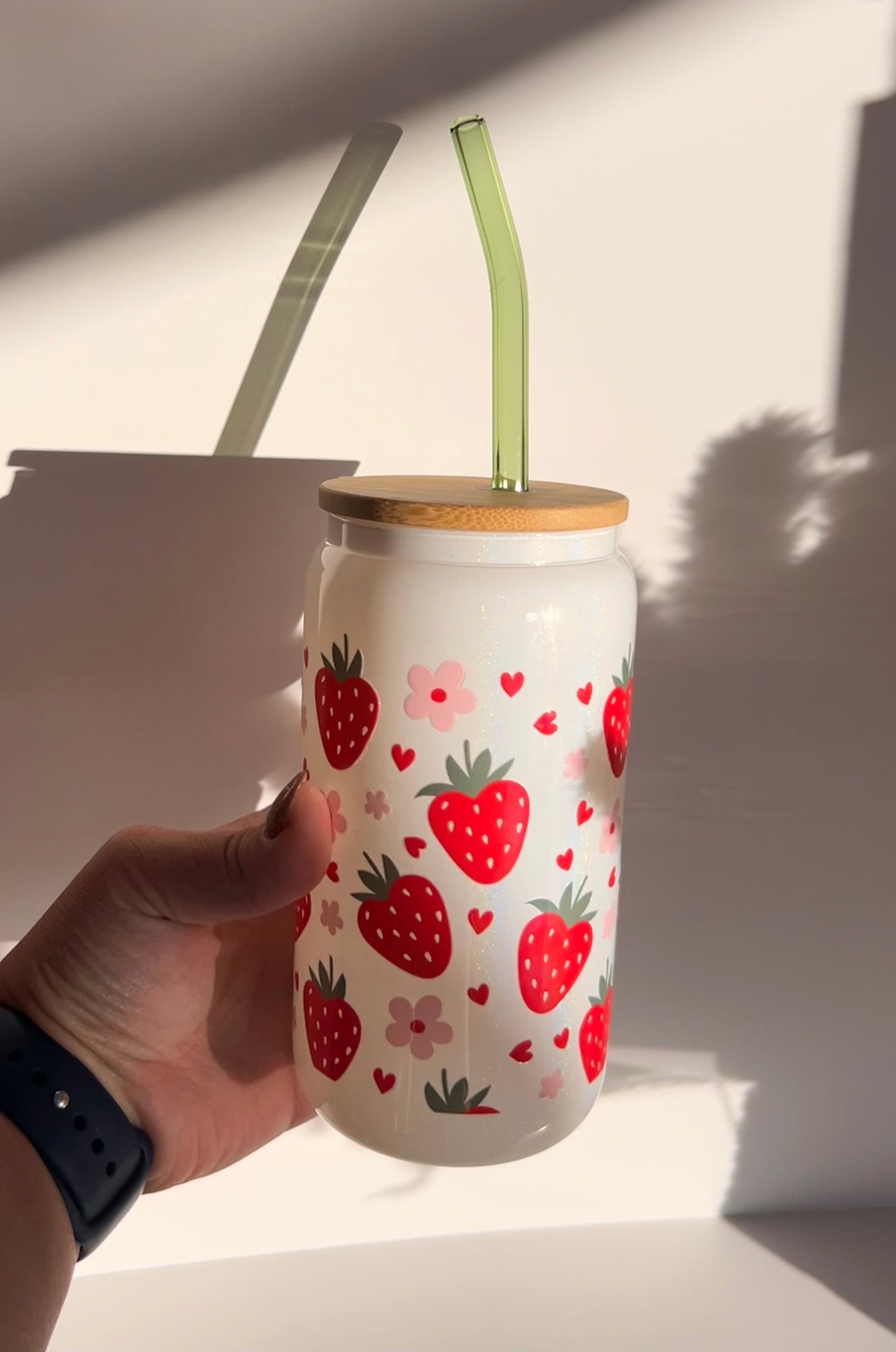 Strawberry Glass Cup