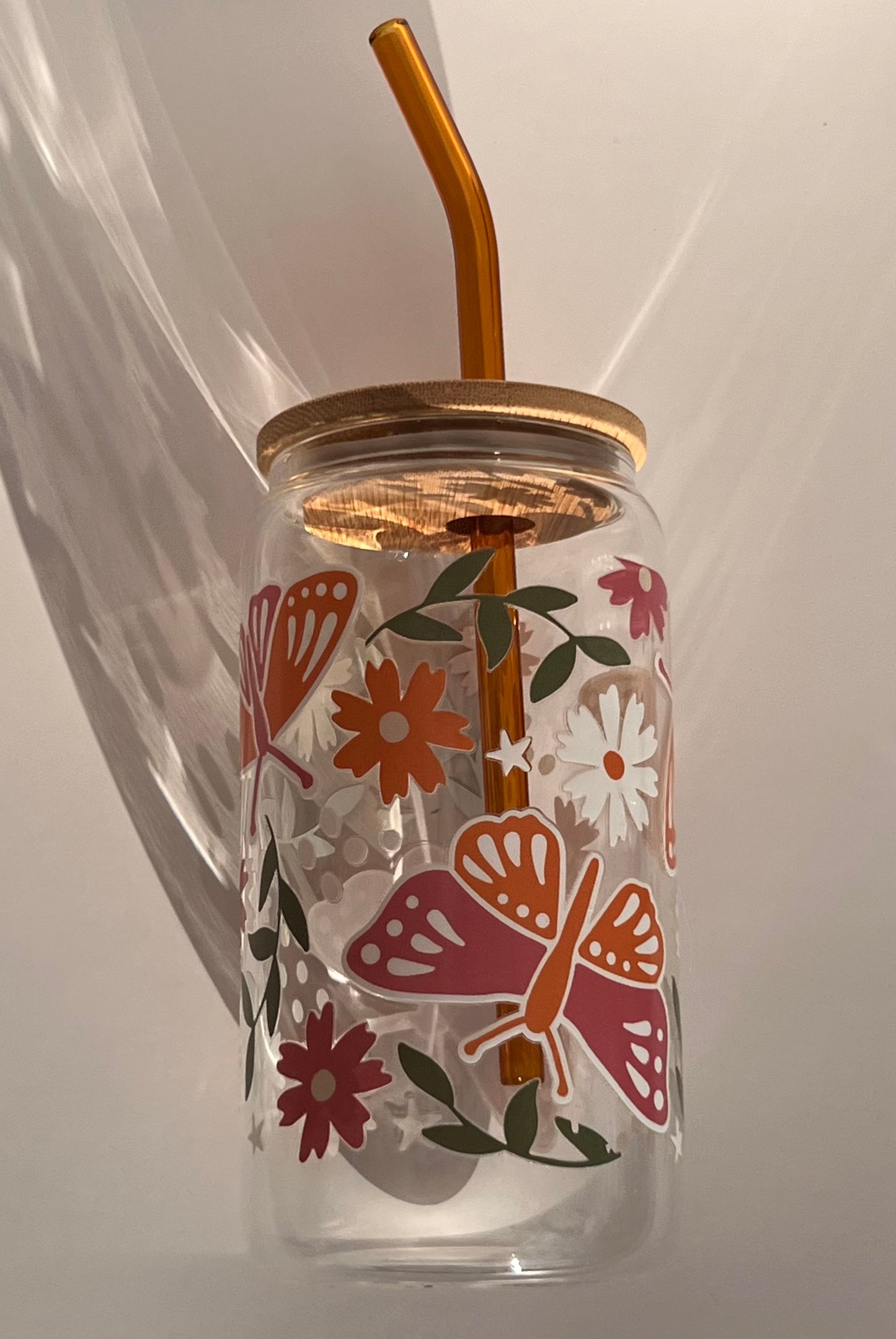 Pink and Orange Butterfly Cup