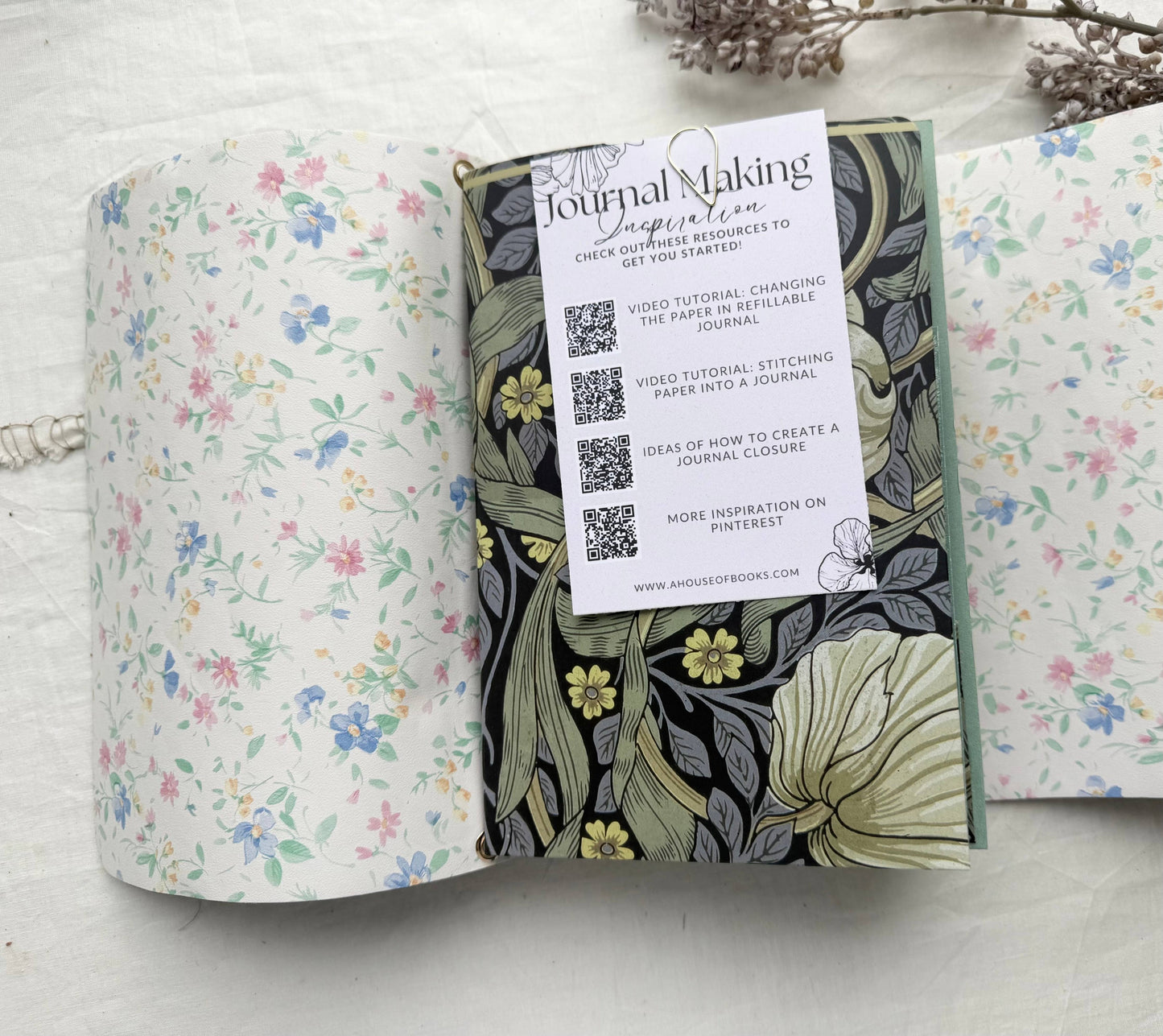 Handmade Refillable Journal + Ephemera