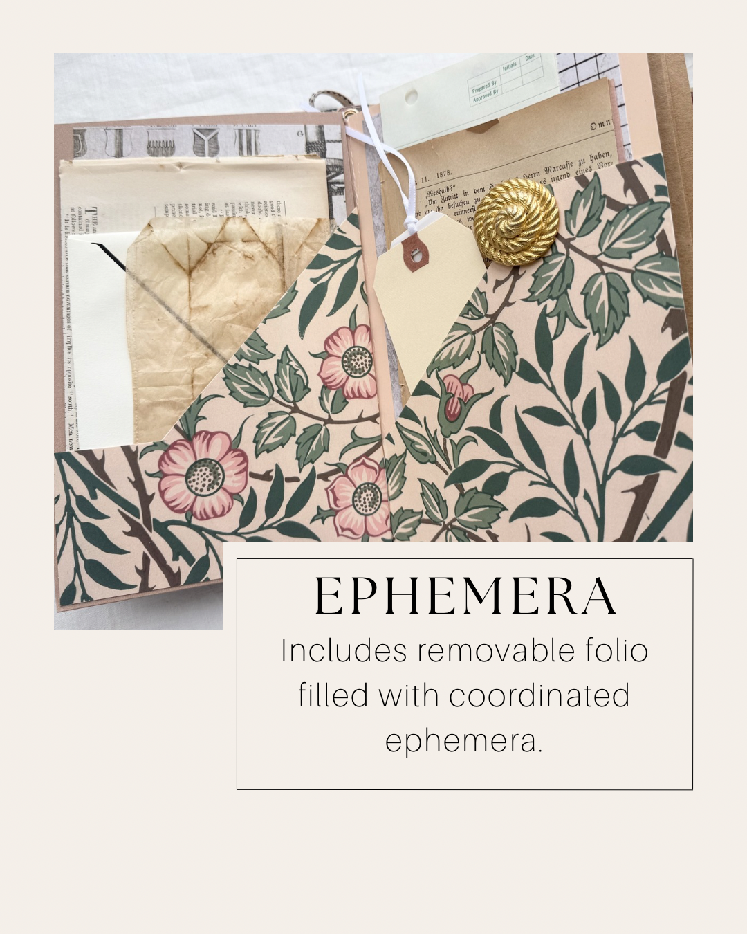 Handmade Refillable Journal + Ephemera