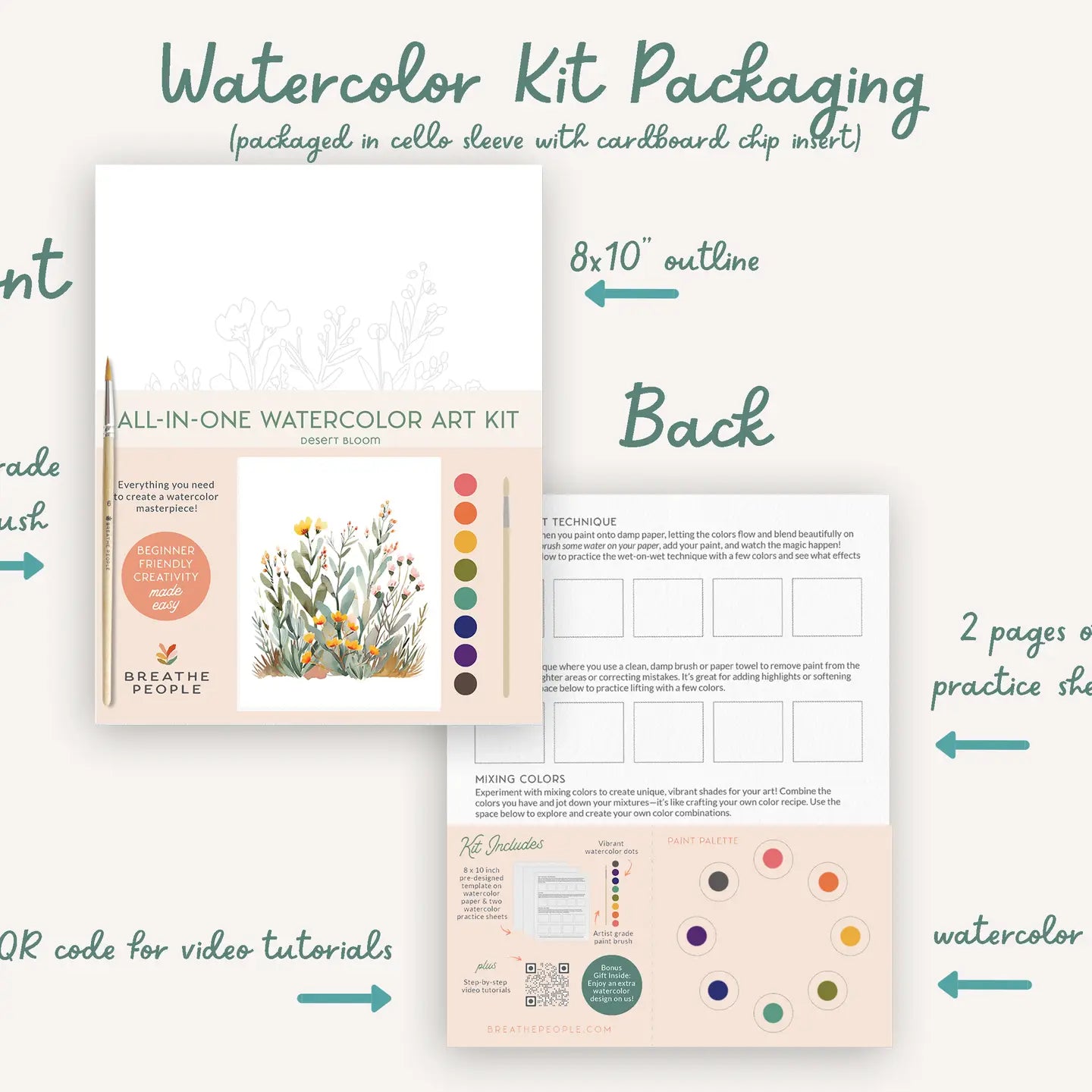 All-in-One Beginner Watercolor Paint Set - Honey Bee