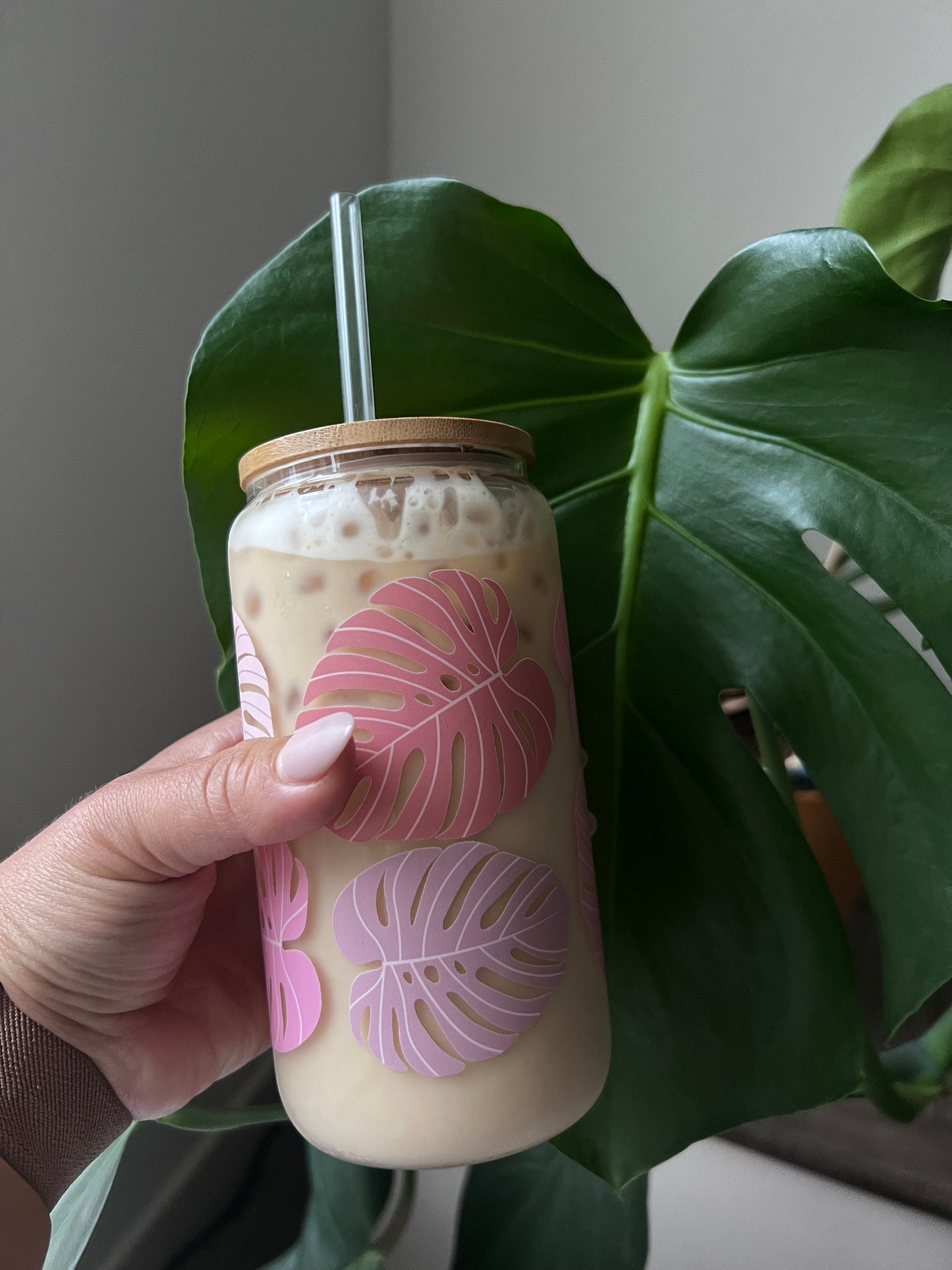 Pink Monstera Cup