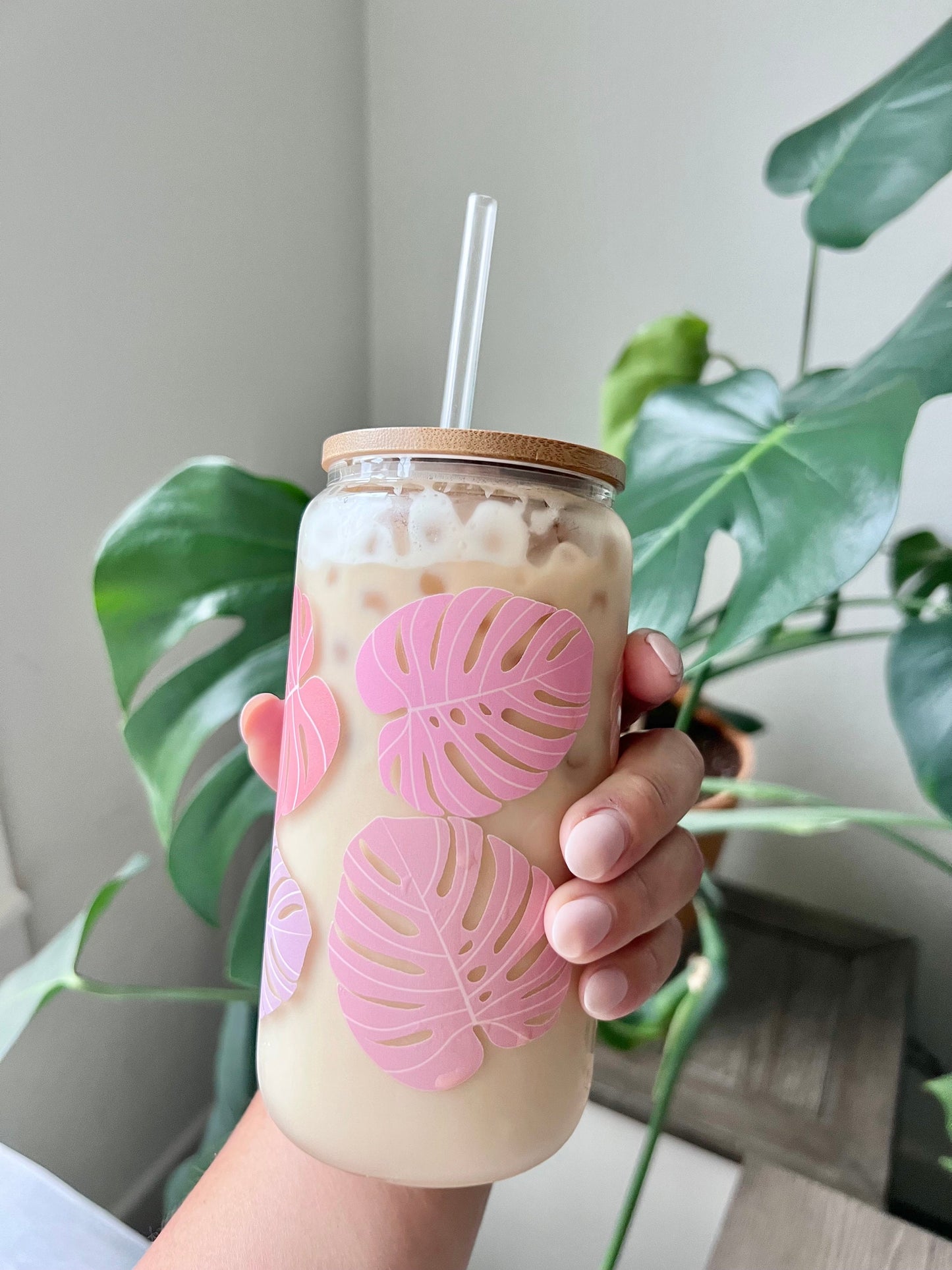 Pink Monstera Cup