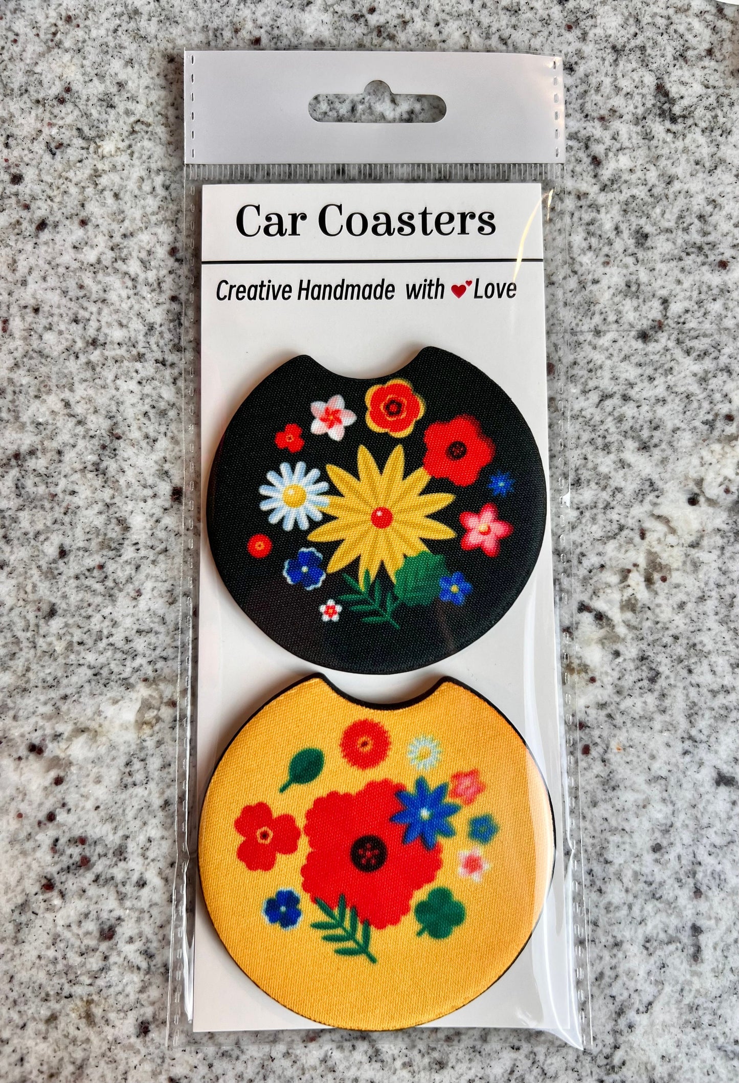 Floral Car Coaster- by Anaid