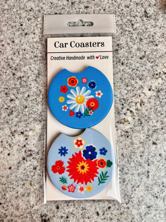 Floral Car Coaster- by Anaid