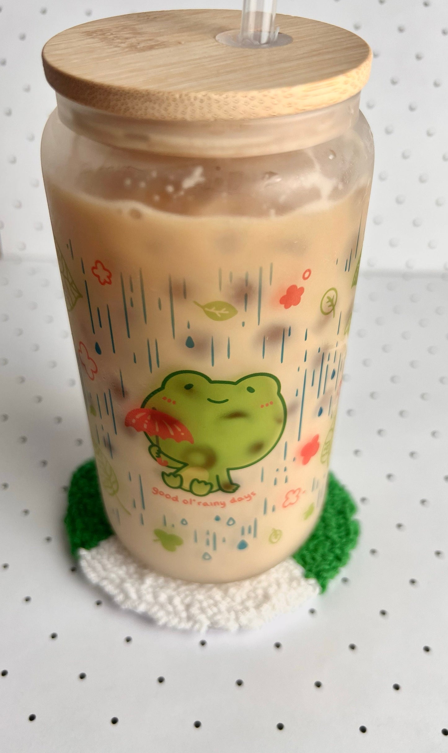 Kawaii Frog Glass Cup