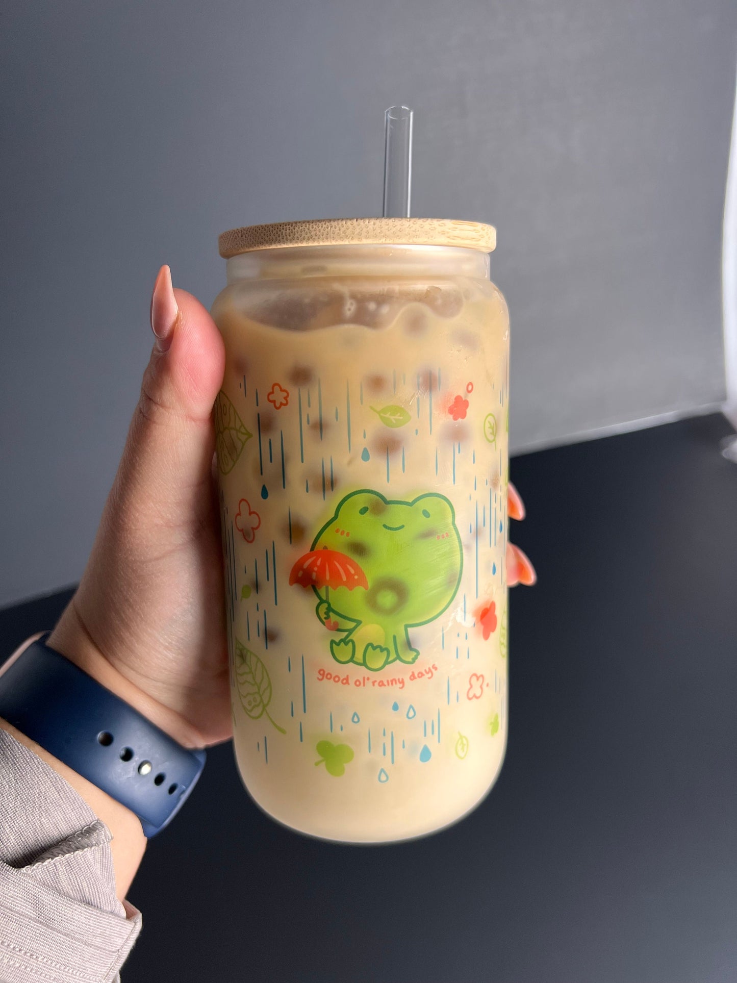 Kawaii Frog Glass Cup